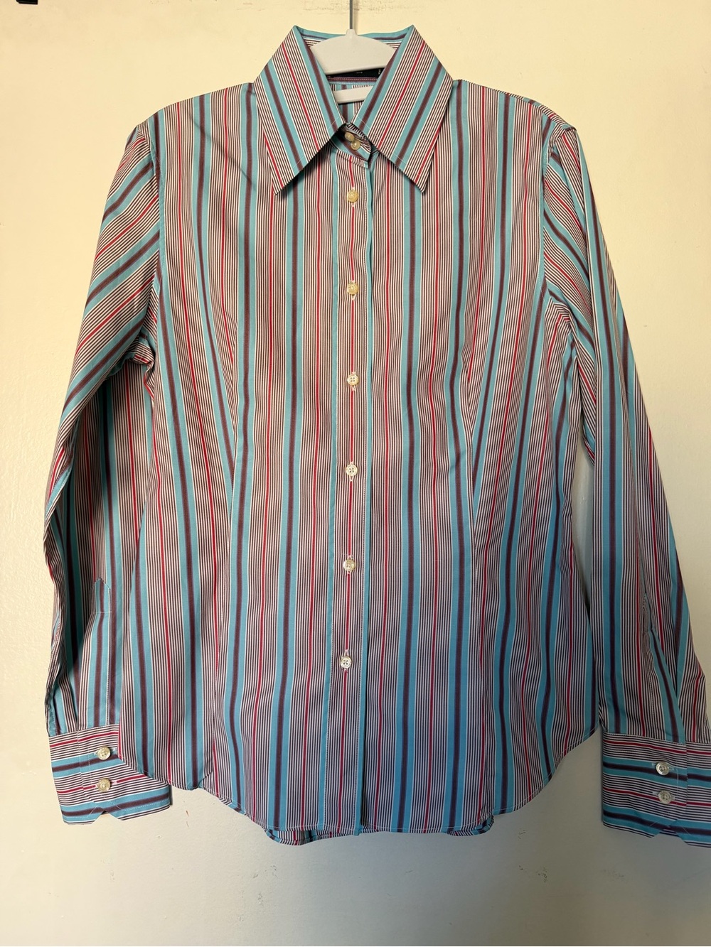 Etro Milano Made in Italy Women’s Striped Button-Up Shirt Size 44